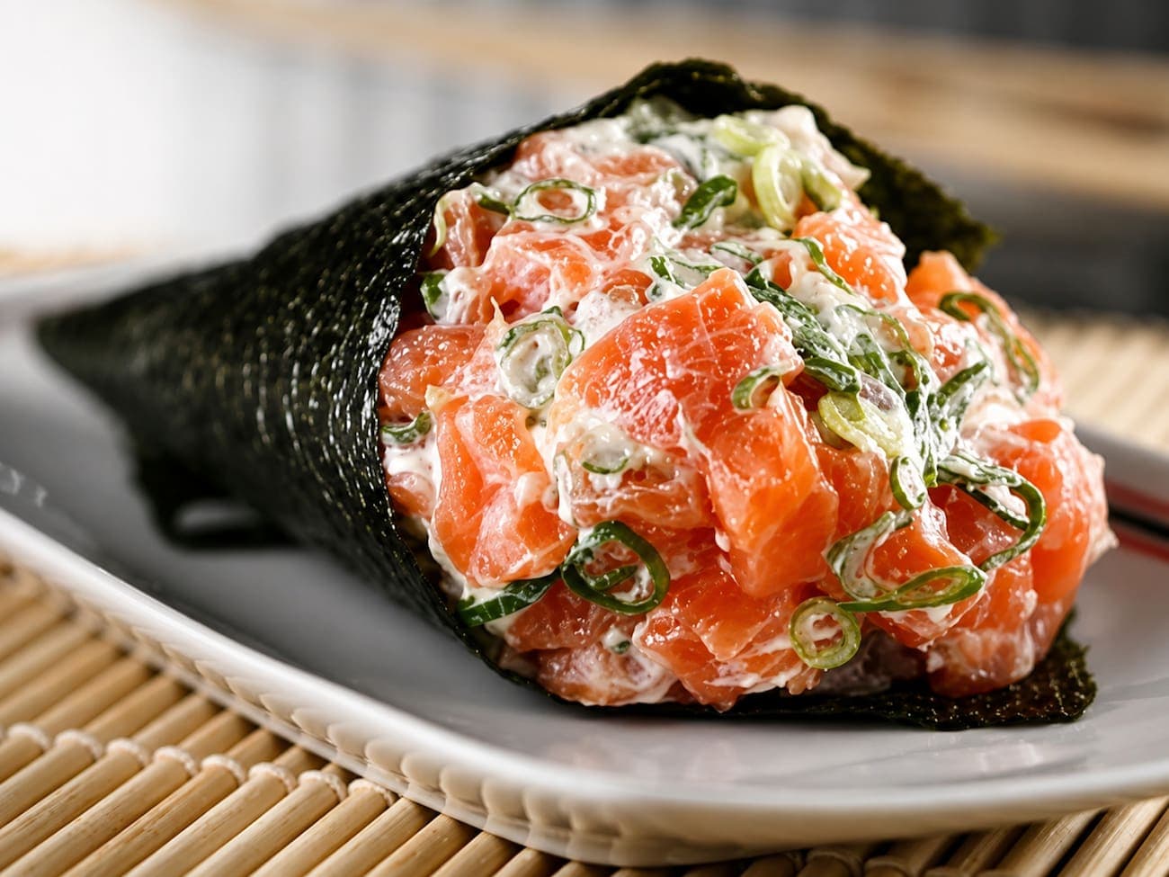 Temaki de salmão